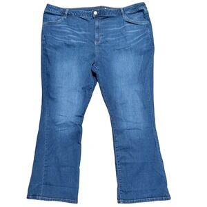 EVRI Jeans Mid Rise Bootcut Womens Plus Size 24W 24 Blue Stretch Denim Pants